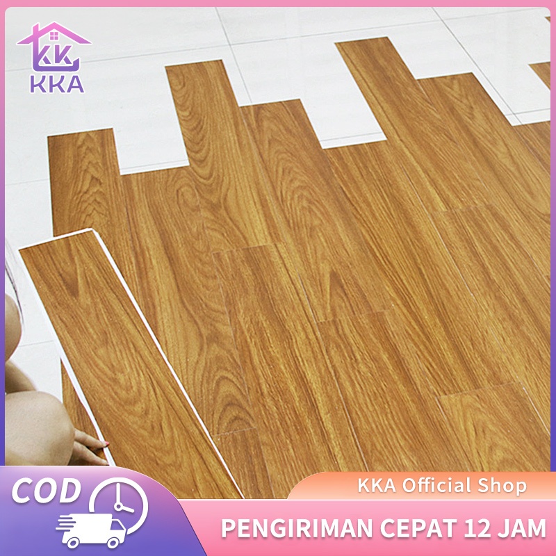 Wallpaper dinding VINYL  91x 15 cm (36 Pcs) Lantai Vinyl Granit  Air Lantai Motif Kayu Perekat Diri 