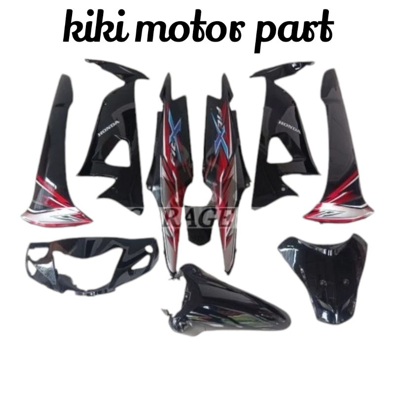 Full body halus supra fit x 2007 - 2008 hitam + striping