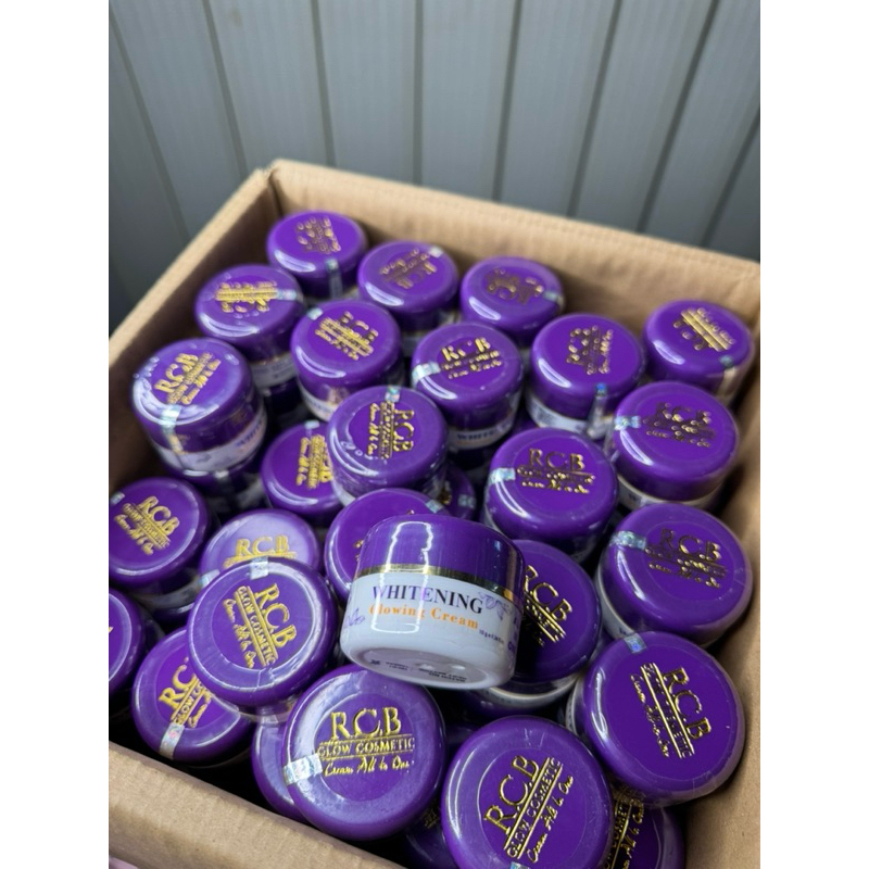 TERLARIS... (COD) Cream All  in One Siang Malam Rcb Glow ORIGINAL 100% Whitening Glowing Cream Rcb G