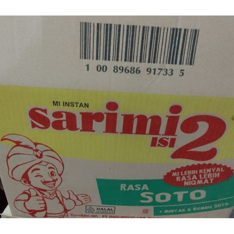 

sarimi isi 2 flavour soto isi 24 pcs/karton