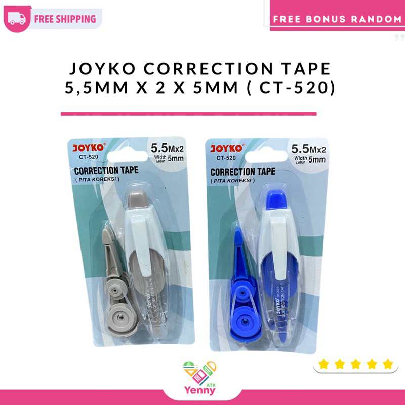 

Joyko Pita Koreksi | Tipx 5,5M X 2 X 5MM (CT-520)