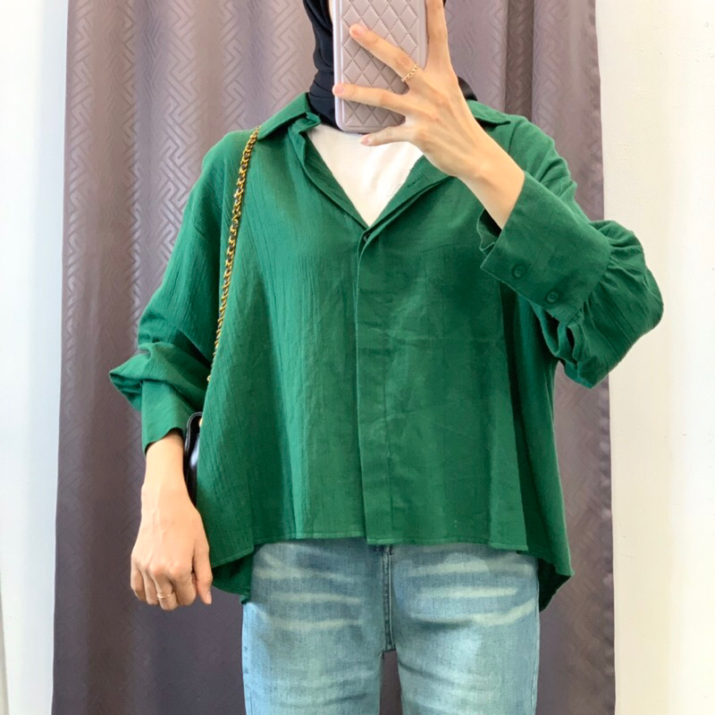 KEMEJA BASIC LINEN CRINKLE PREMIUM