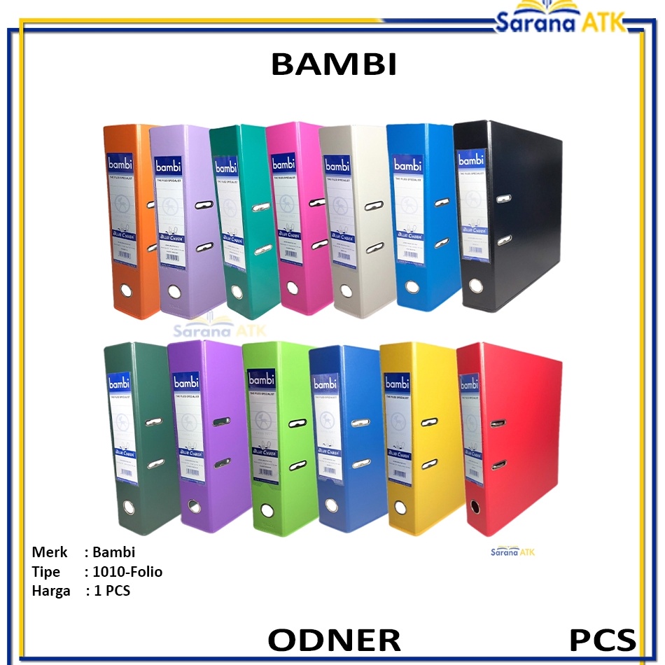 

KODE P68P BAMBI Odner Tempat File Uk Folio 11 Warna Warni PCS