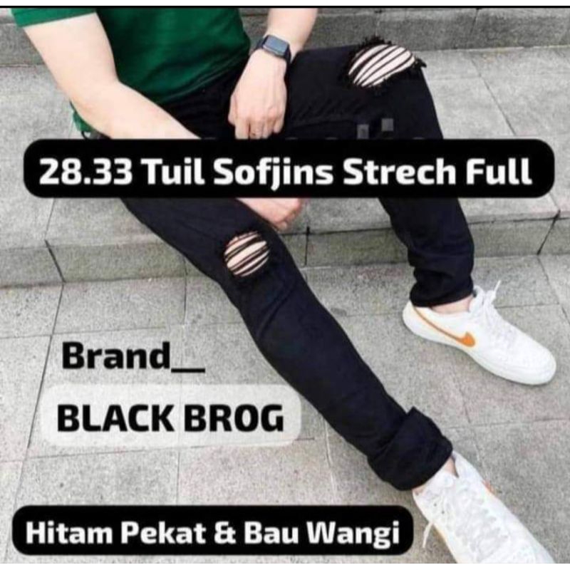 Celana Jeans Sobek Ripped Panjang Pria Skiny Slimfit/ Celana Jeans Sobek Pria/ Celana Jeans Ripped S
