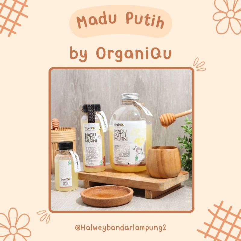 

[OrganiQu] Madu Putih Premium with Bee Pollen + Royal Jelly 170gr, 315gr, 1000gr