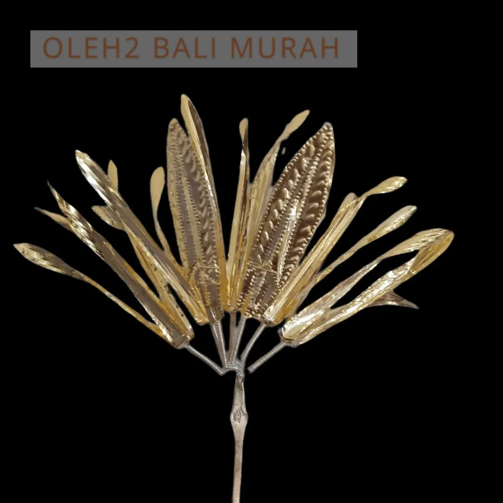 Bunga Perak Sandat Semprot Emas Khas Bali/Bunga emas Pengantin Bali/Bunga Kembang Goyang Emas