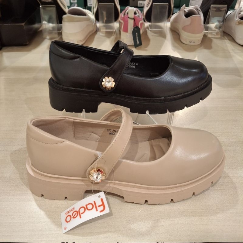 Fladeo new sepatu tali heels hak 3cm wanita model docmart ringan empuk & ori size 36-40