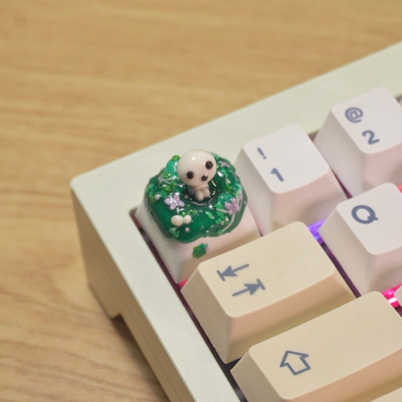 Kodama clay artisan keycap studio ghibli