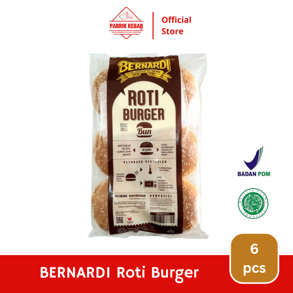 

BERNARDI Roti Burger Isi 6 Lembut Tanpa Pengawet
