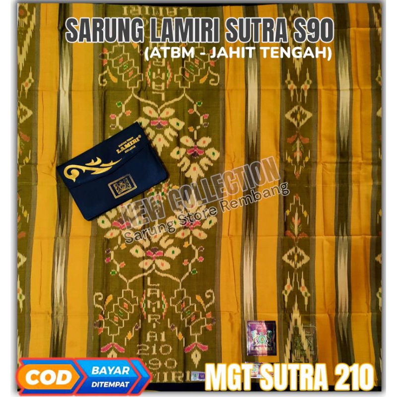 (COD) SARUNG LAMIRI SUTRA ASLI MGT S90 JAHIT TENGAH SUTRA 50% TERMURAH