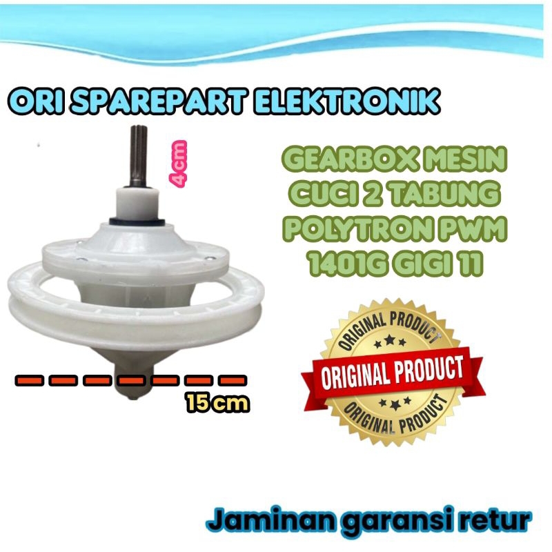 gearbox mesin cuci polytron pwm 1401G gigi 10