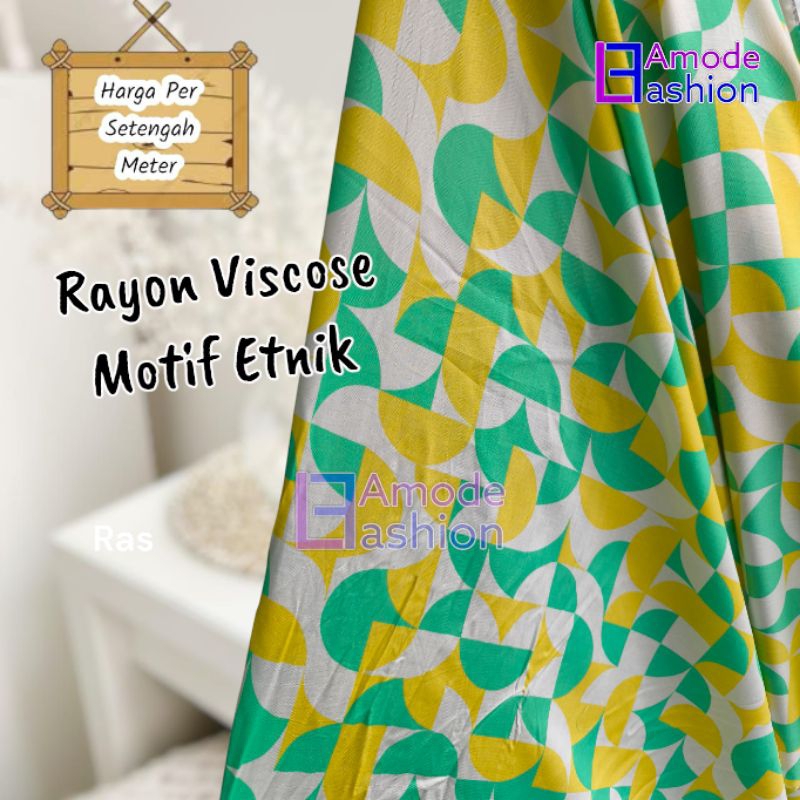 Kain Rayon Viscose Motif Etnik