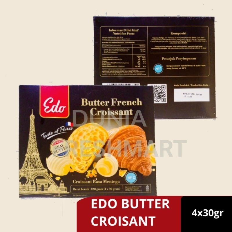 

RB EDO PETITE CROISSANT MINI FROZEN RASA BUTTER/KEJU ISI 6X11GR CROISANT PUFF CHEESE