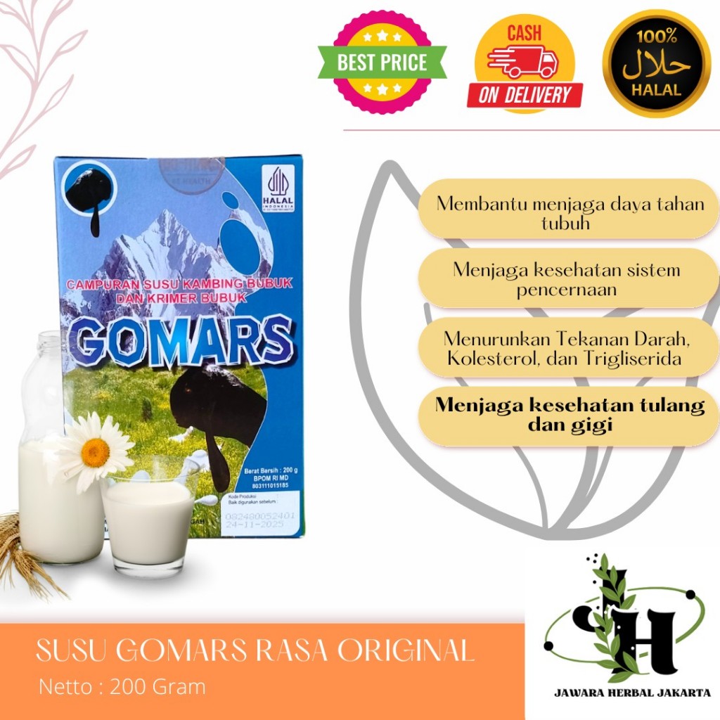 

Gomars Susu kambing Etawa Rasa Original Membantu Perkuat Tulang dan Sendi