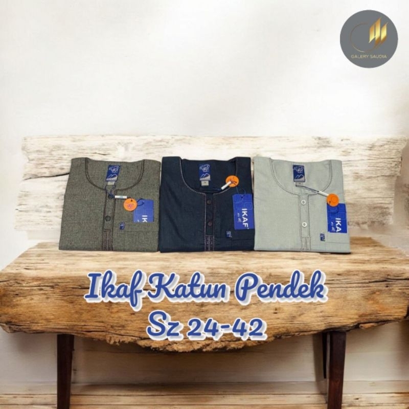 jubah ikaf katun anak lengan pendek dan panjang