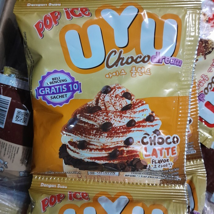 

POP ICE UYU Varian Rasa Choco Latte 20 Sachet per Renteng - Rasa Segar dan Creamy, Buruan Pesan!