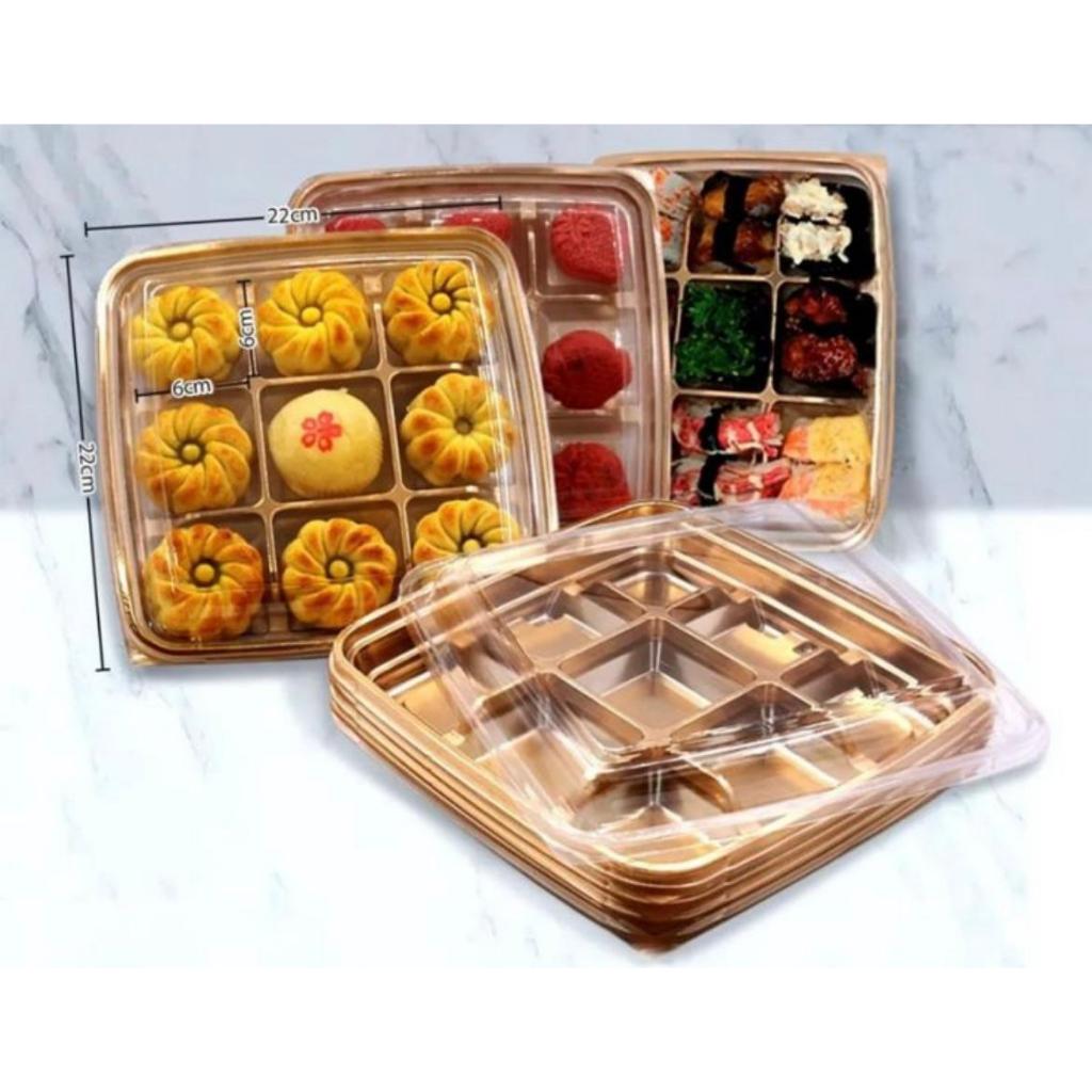 Premium Box Mika Gold Box sekat 9 Box Mooncake box kue sus box eggtart box