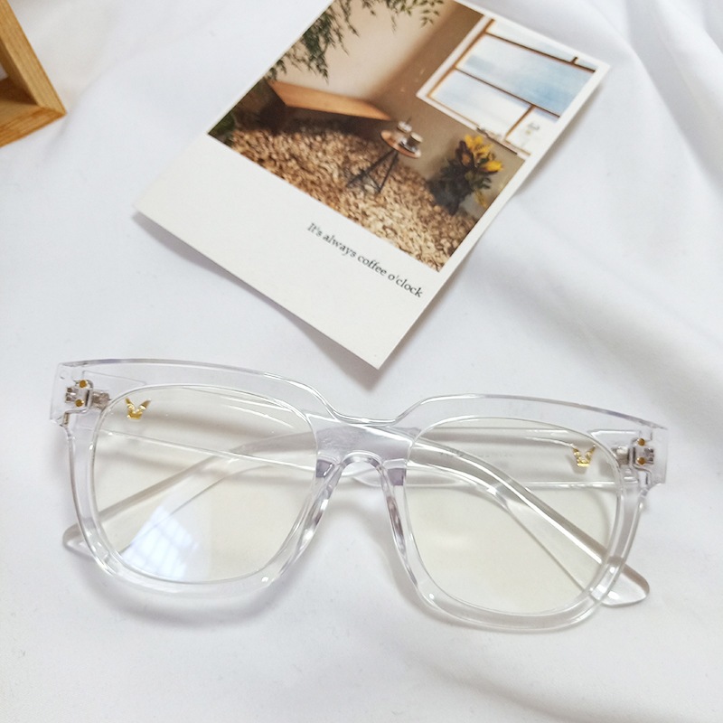 Kacamata Transparan GM Logo V Unisex Anti UV400 Free Sarung Pouch Kacamata