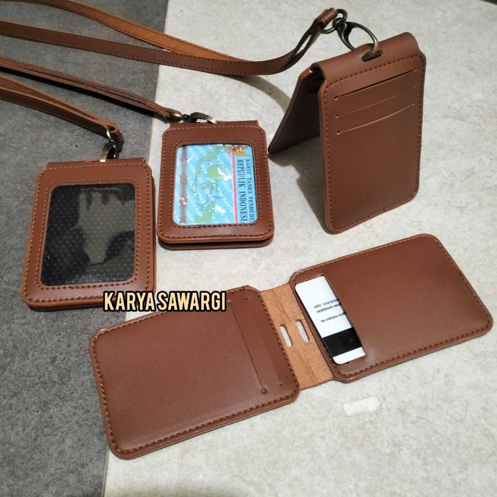 

ID Card Holder Name Tag Kulit Magnet -03