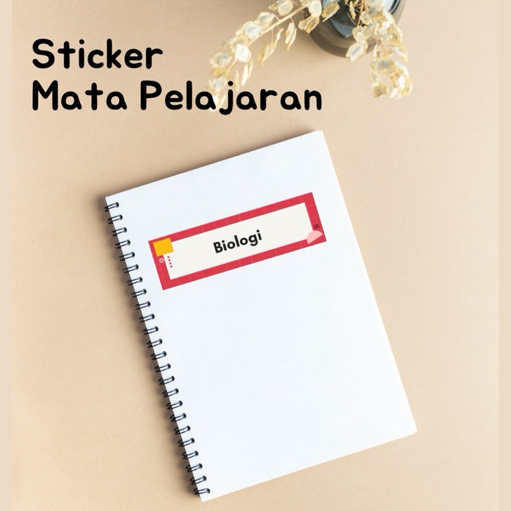 

STICKER Label Mata Pelajaran Alat Tulis Waterproof Anti Air untuk Buku Binder A5 A4