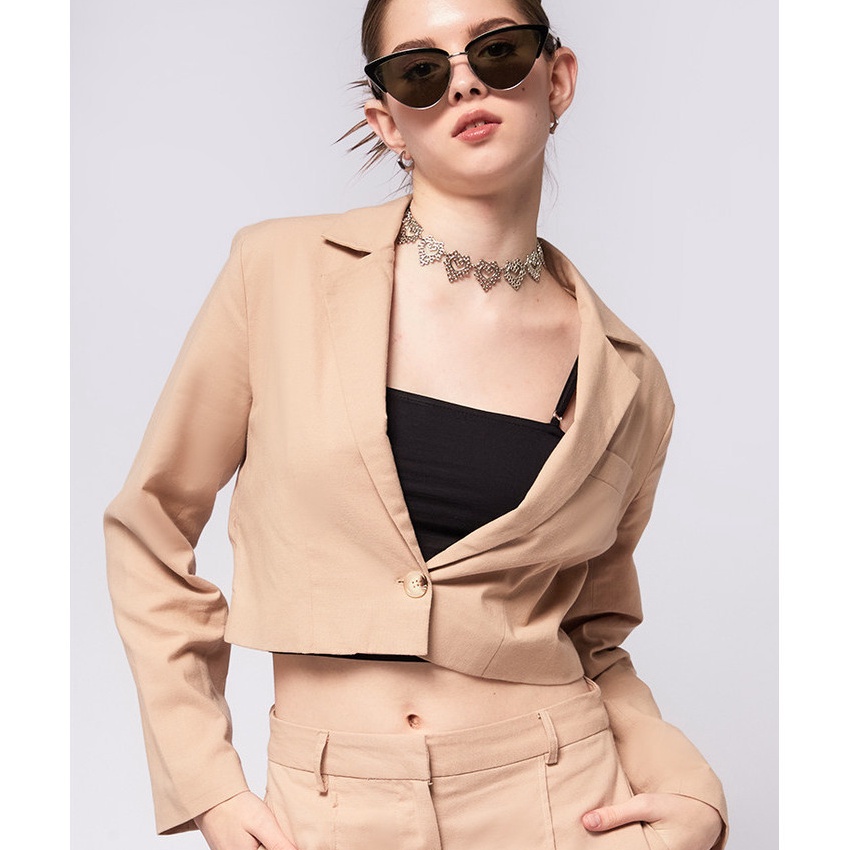 Terbatas COLORBOX Crop Rustic Blazer Bee