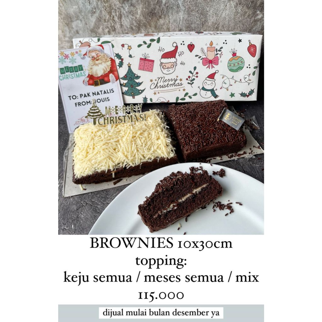 

Brownies Keju / Coklat - Hampers Christmas / Paket Natal - READY