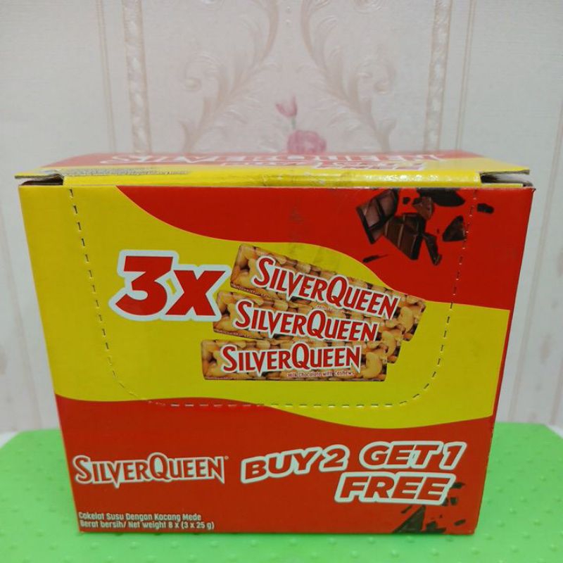 

SILVERQUEEN 1 KOTAK ISI 24 PCS 25g/pcs