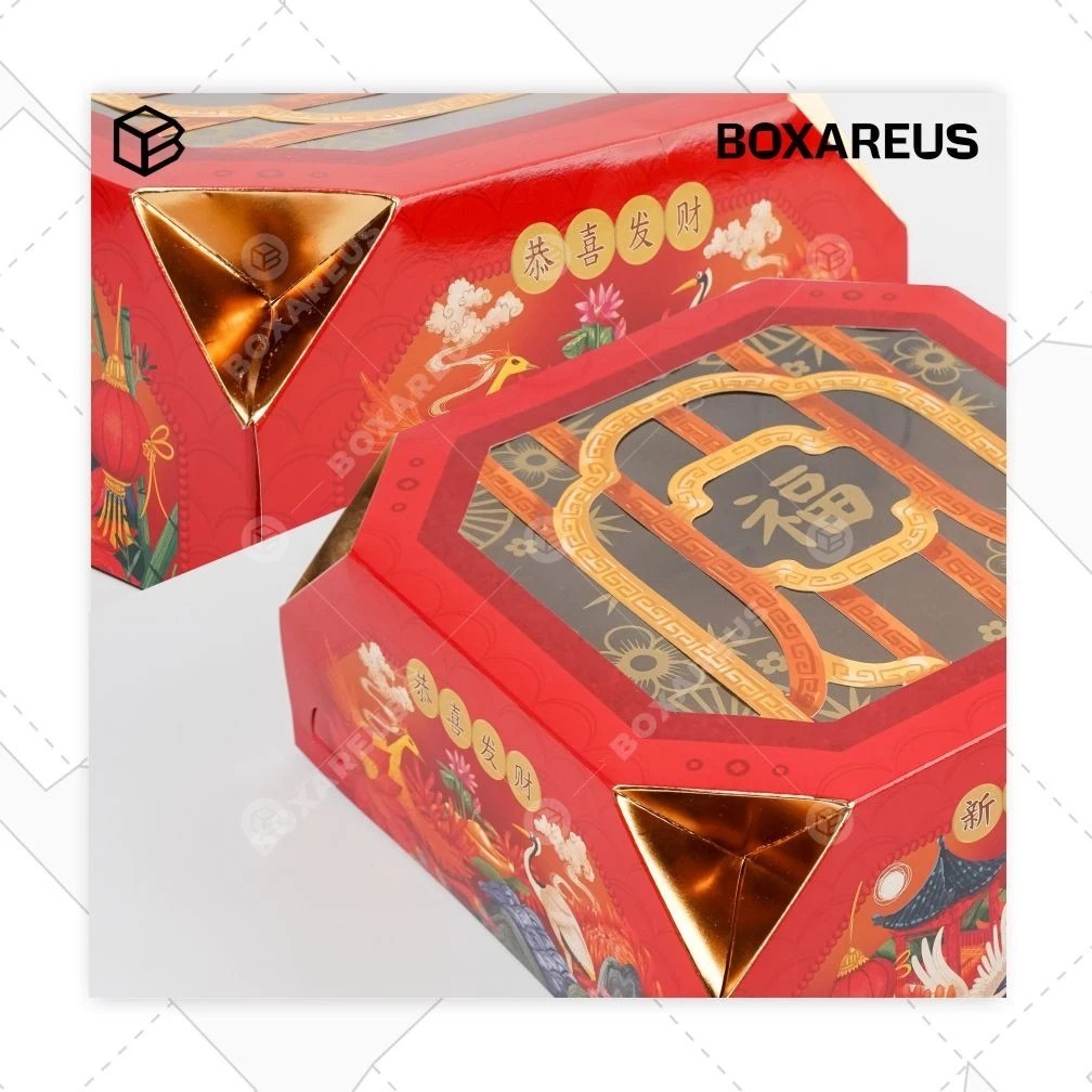 

Box Kue Packaging Imlek Kotak Kemasan Sincai Hamper CNY | CB Concave CNY