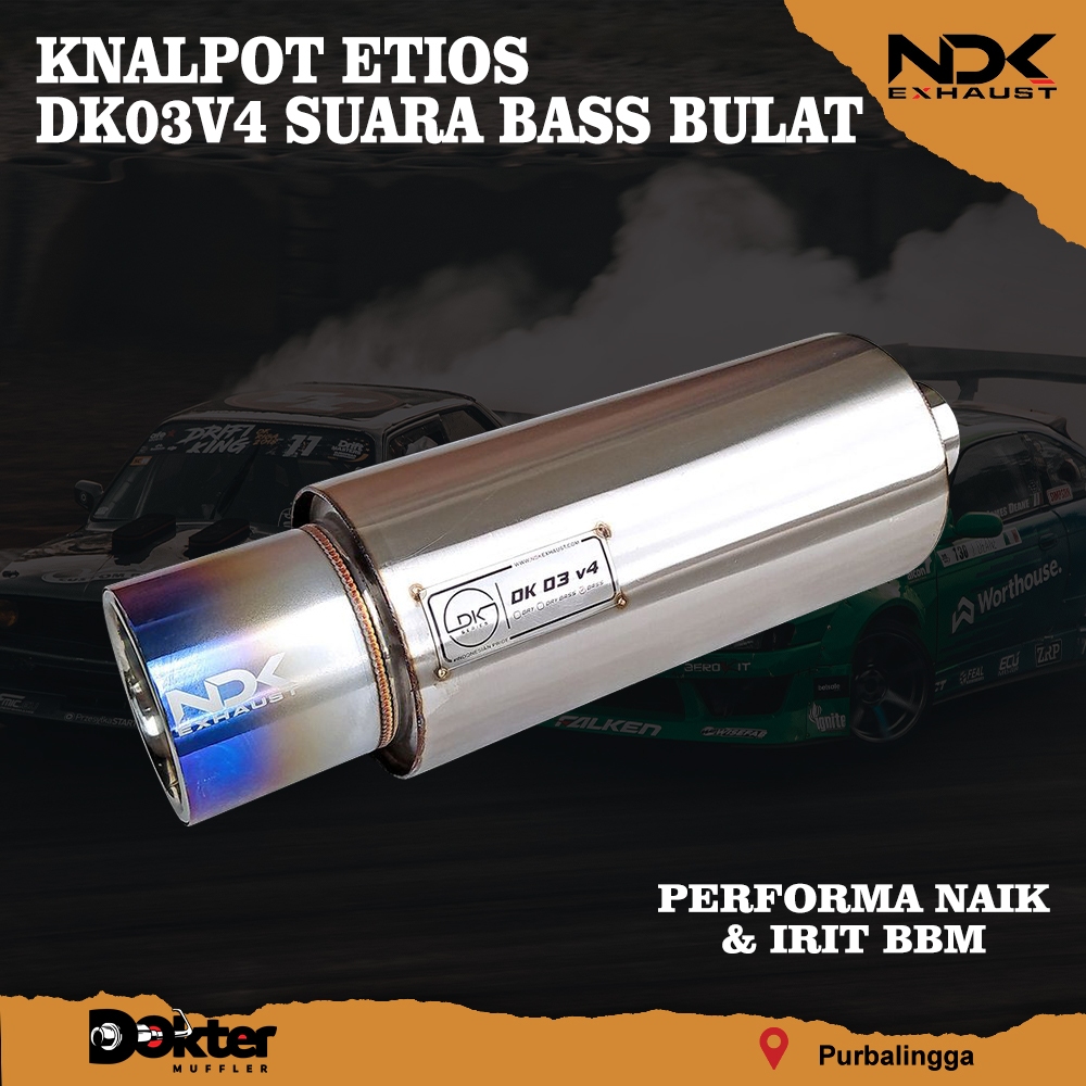KNALPOT RACING MOBIL ETIOS VALCO NDK EXHAUST DK03V4 SUARA BASS BULAT MUFFLER RACING ETIOS VALCO SUAR