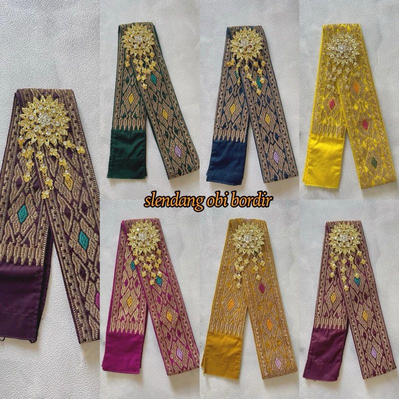 Ready Ready-Asf-Selendang Obi Songket Bordir Kebaya Bali Premium Best Quality