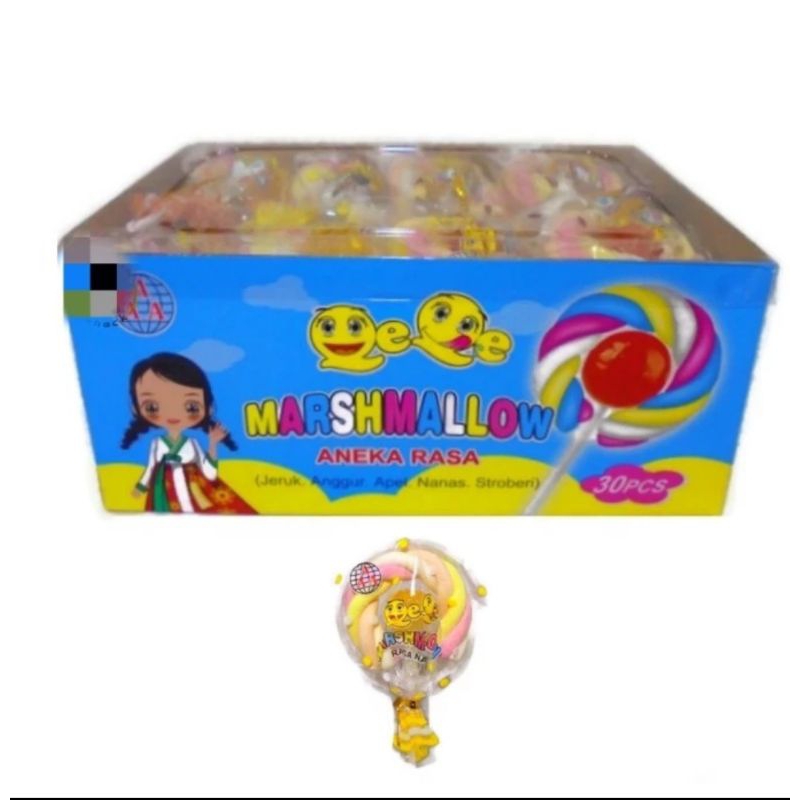 

Marshmallow Lollipop 1 Pack isi 30 Pcs