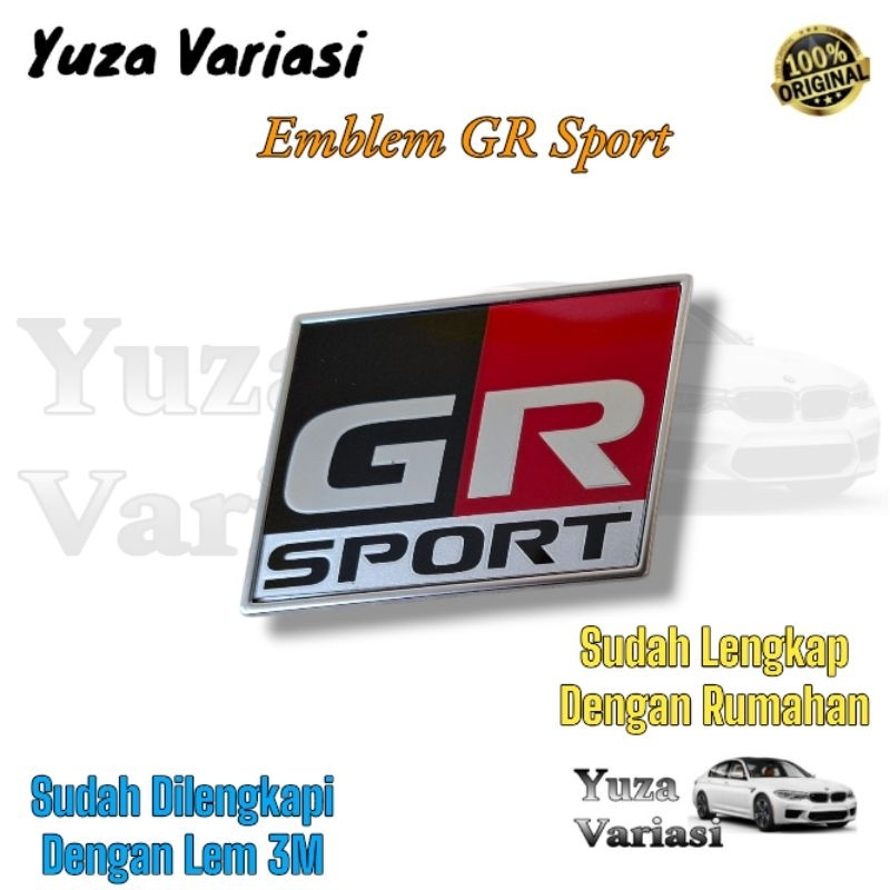 Emblem Tulisan Gr Sport Original Agya Calya Ayla Sigra Raize Rocky // Logo Emblem Tulisan Gr Sport O
