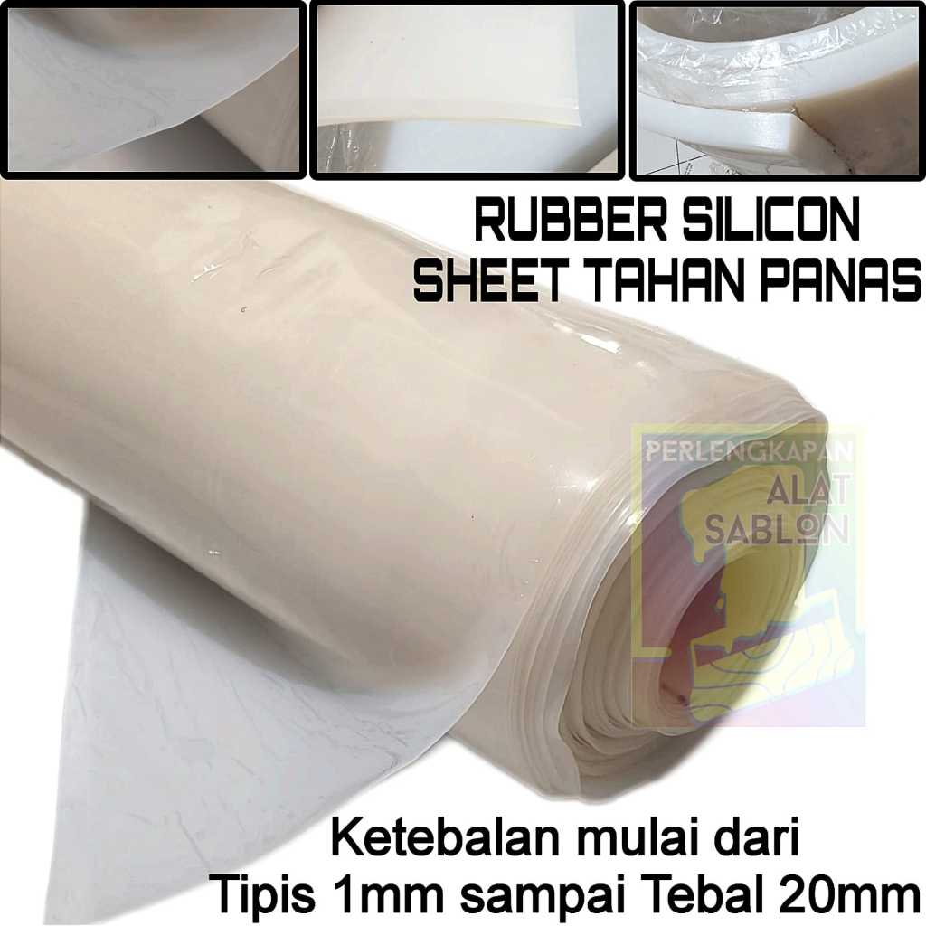 SILICON SHEET TAHAN PANAS KARET SILIKON LEMBARAN 10CMX100CM 3MM