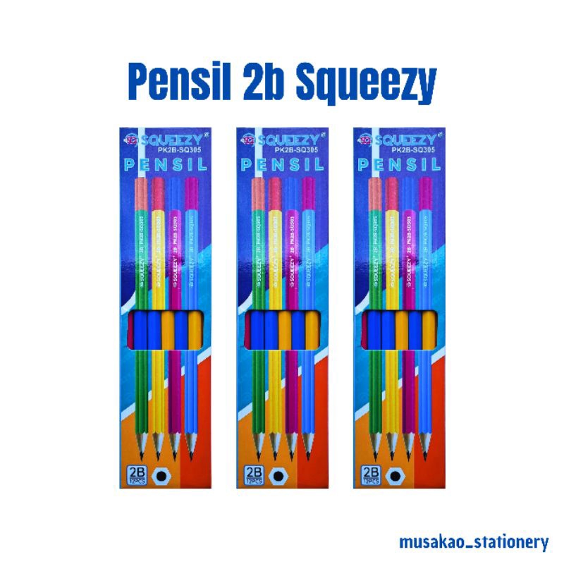 

Pensil Tulis Kayu 2B / Pensil Tulis 2B Squeezy / Pensil Tulis 2B Murah Berkualitas