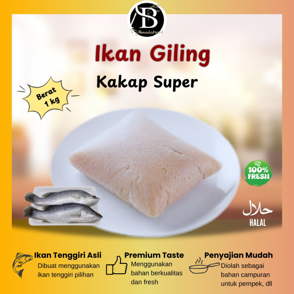 

Ikan Kakap Super 1kg Segar Jogja Bahan Pempek Tahu Bakso Premium