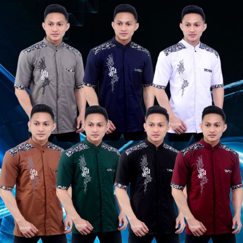 Koko Haibah Semijas Terompah Pria Dewasa Semi Jas Jasko Baju Koko Habaib Putih Polos Lengan Pendek