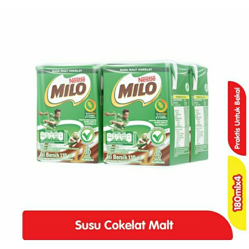 

MILO Activ-Go Cokelat UHT 110 ml x 4 pcs