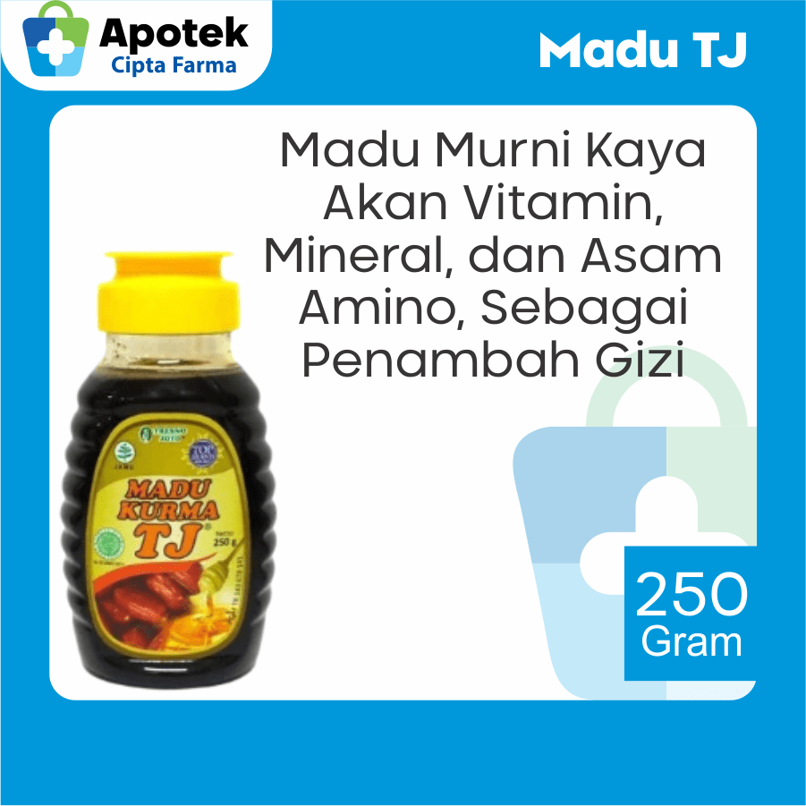 

Madu Tj Kurma 250Gr Sari Kurma Royal Jelly Madu Murni untuk Daya Tahan Tubuh Pencernaan Stamina Sakit Tenggorokan dan Demam