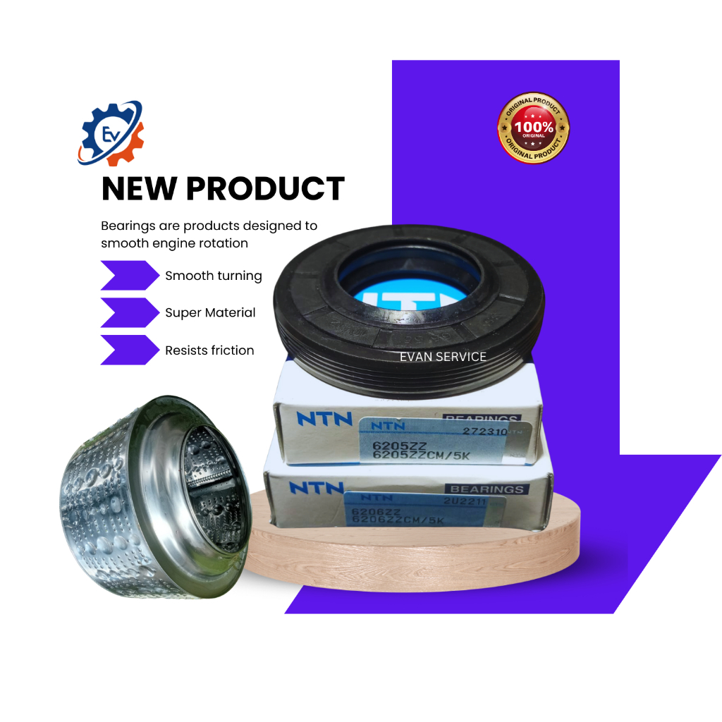 BEARING/LAHER SET NTN 6205/6206ZZCM/5K SEAL 35 x 65 x 55 x 10/12