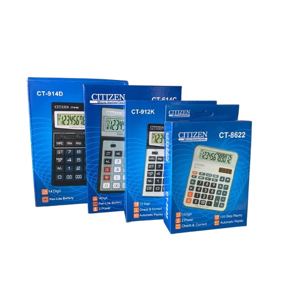 

Kalkulator CITIZEN Type CT-914D, CT-614C, CT-912K, CT-8622