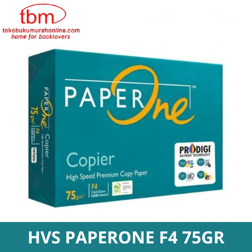 

TBMO Kertas HVS F4 PaperOne 75gsm (1 rim) / PaperOne Kertas F4 75gr Copier 1 Rim