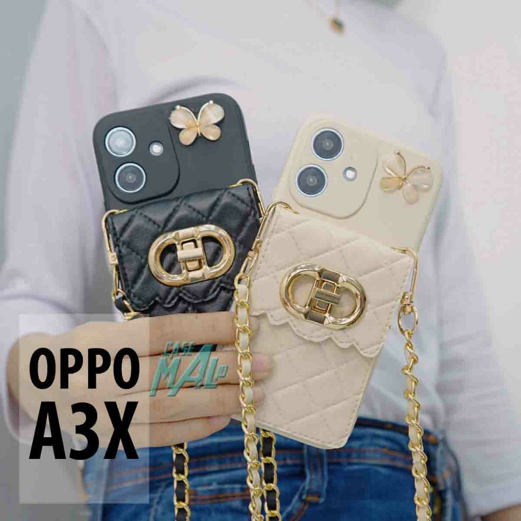 Case hp Dompet Dior Type Oppo A3X - Casing Hp Oppo A3X - Case Hp Oppo A3X