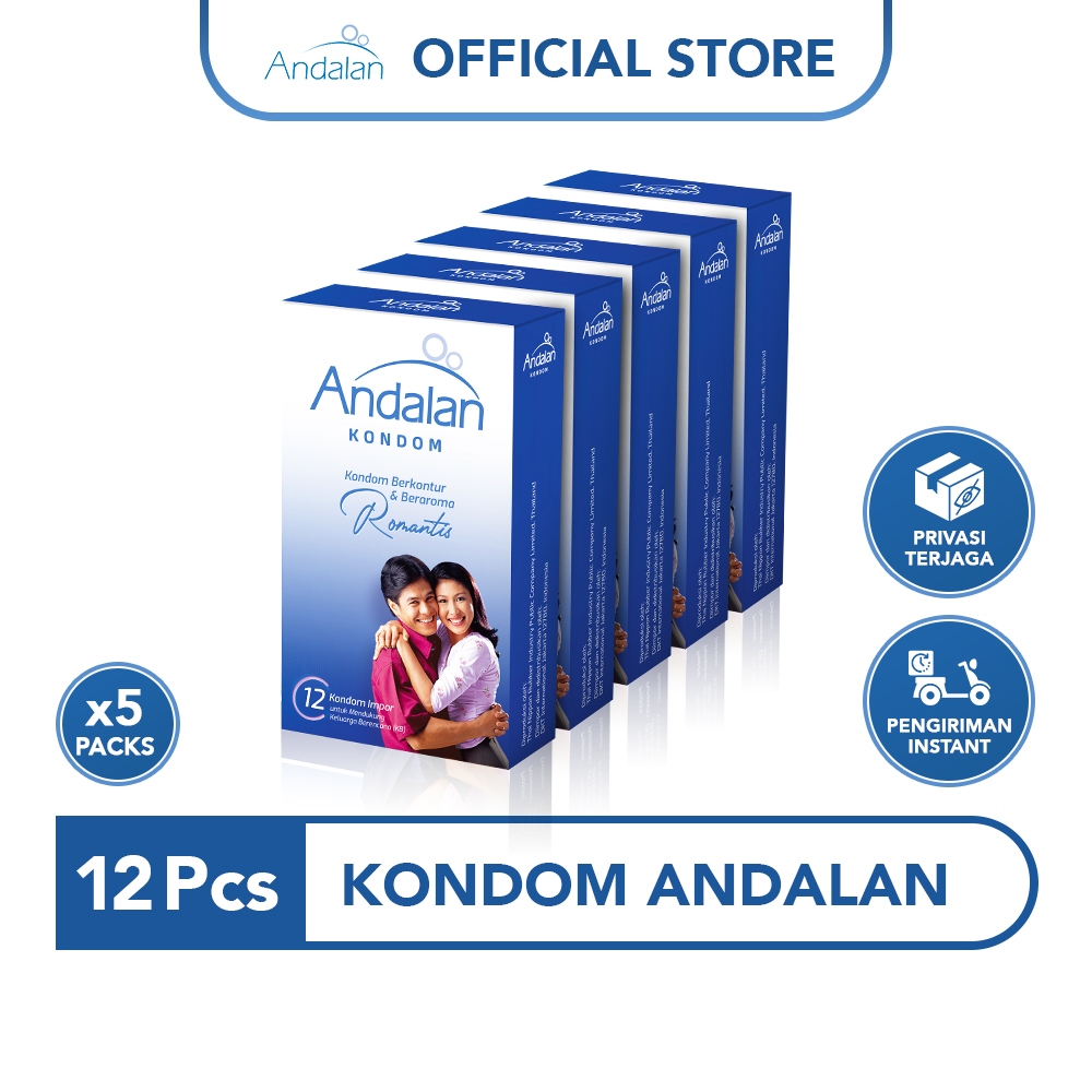 Kondom Andalan 12s X 5 Lateks Tipis Aman