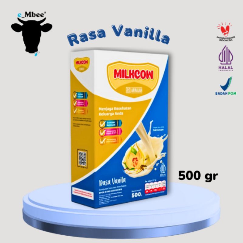 

e_Mbee' Milkcow Vanilla Full Cream Susu Penggemuk Anak 500 gram