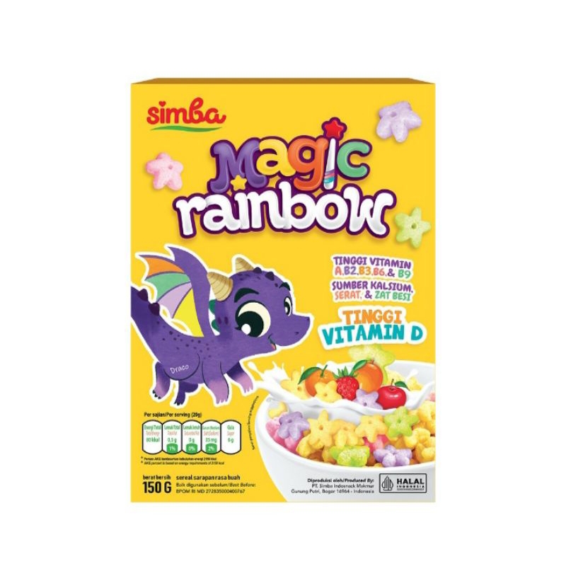 

simba magic rainbow sereal rasa buah 150gr