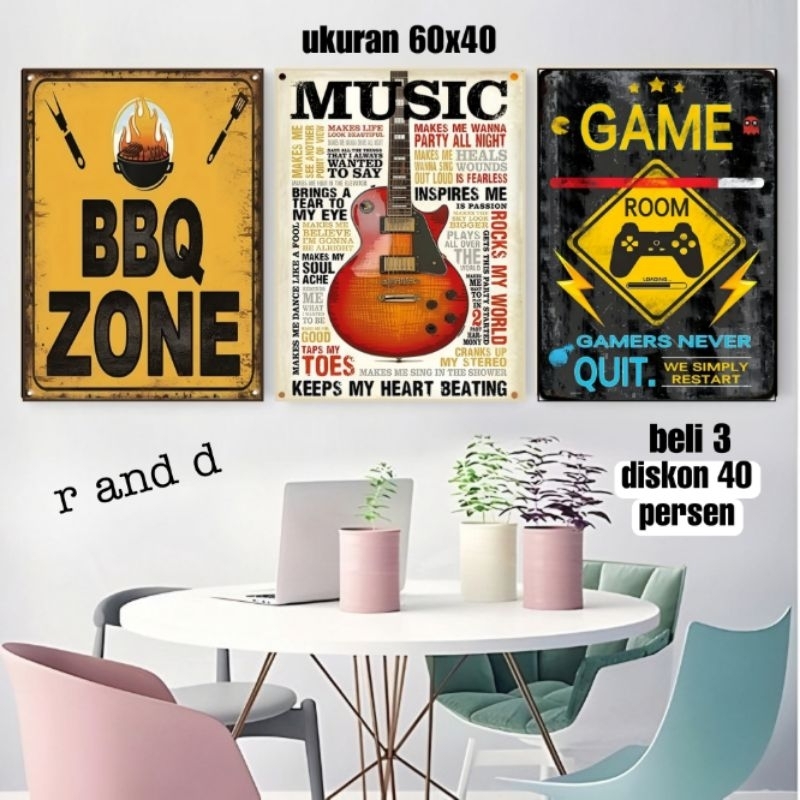 Hiasan Dinding Cafe Ukuran A2 (40x60), Dekorasi dinding aesthetic bingkai kayu, Poster dinding kamar