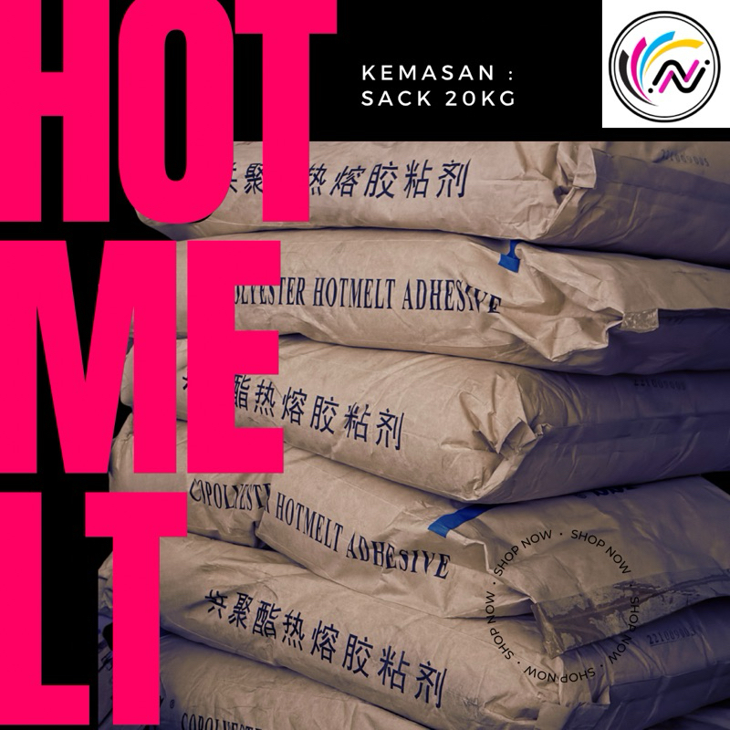 

20KG Bubuk Hotmelt Lem Transfer DTF Bersertifikasi OEKO-TEX Sablon Digital