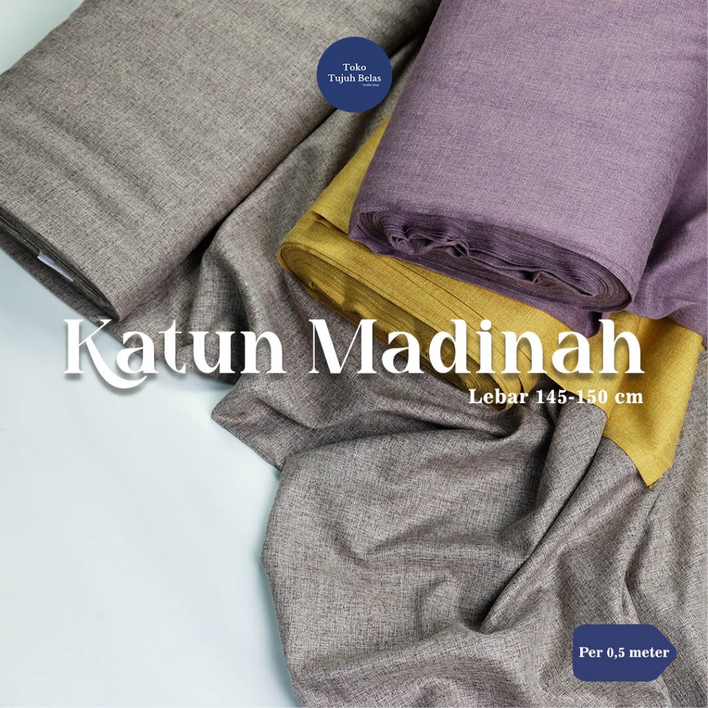 Toko17 MADINAH COTTON PER 0,5 METER kain eceran bahan koko, gamis