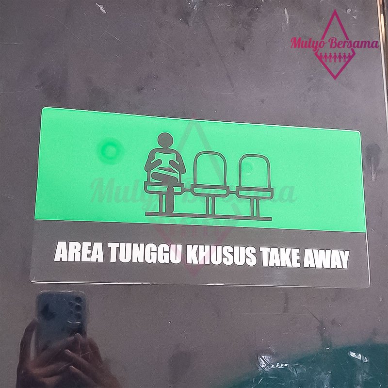 

Papan Akrilik Tulisan Area Tunggu Khusus Take Away Papan Pemberitahuan - Mulyo Bersama