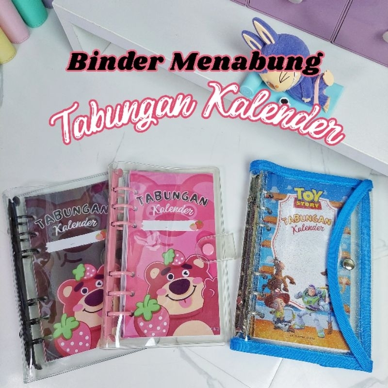 [12 ziplock] Paket Binder TABUNGAN KALENDER Lucu